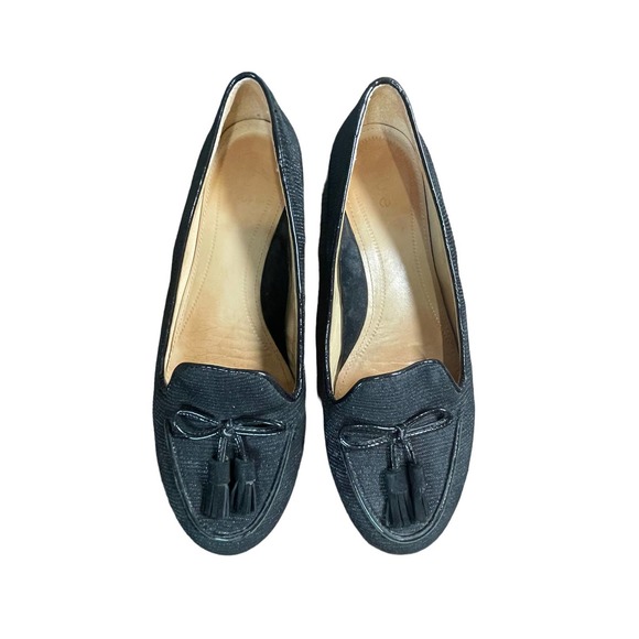 Nurture Gabbey Shoes Womens Size 7.5M Black Leather Comfort Loafer Flats Tassels - Picture 9 of 10